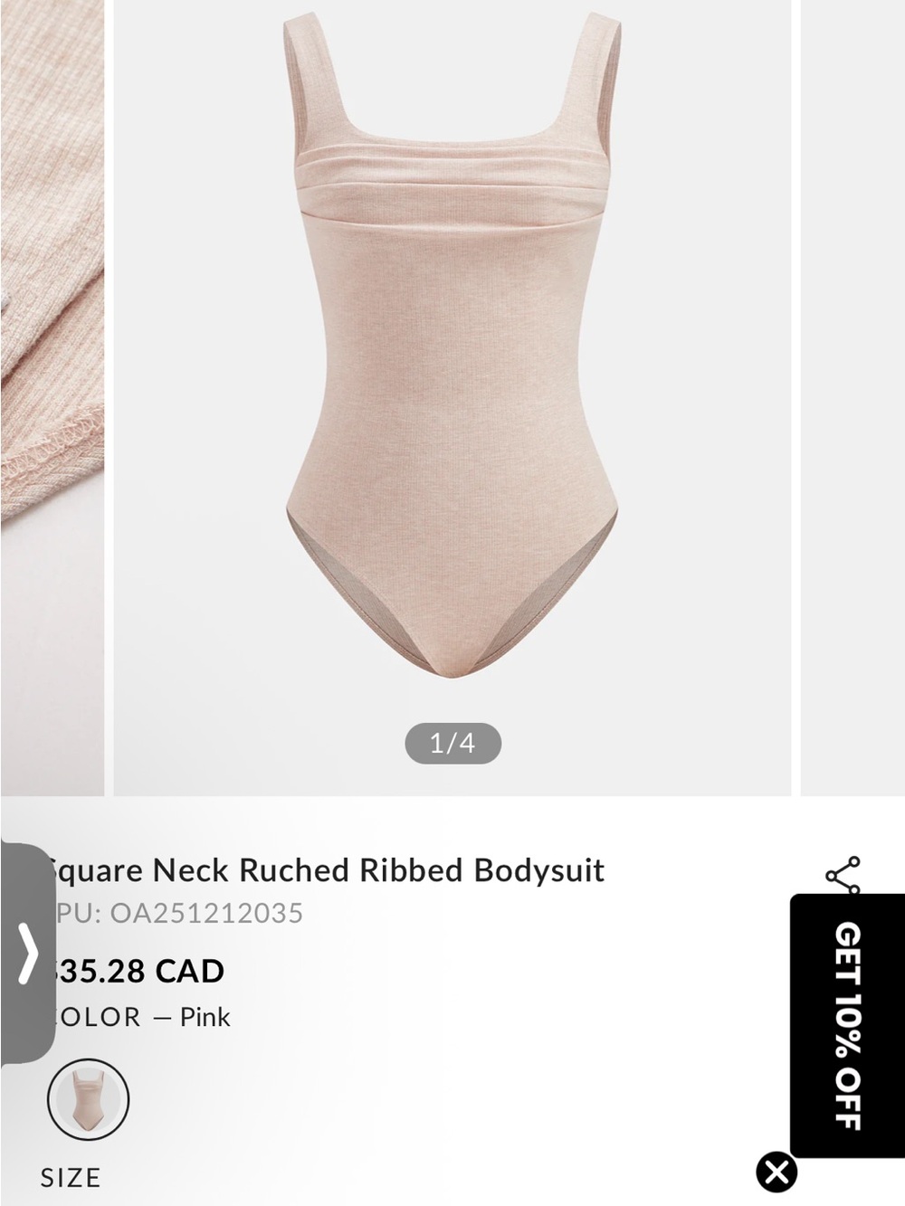 Commense Ribbed One-Piece bodysuit in Dusty Blush. New with tags .